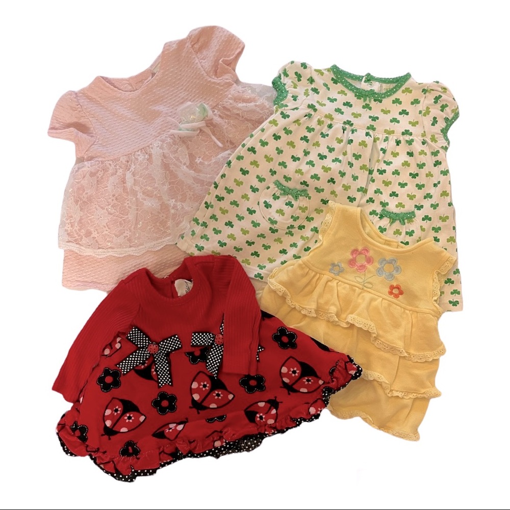 4 piece Baby Girl dresses bundle! 3-6 Month size.